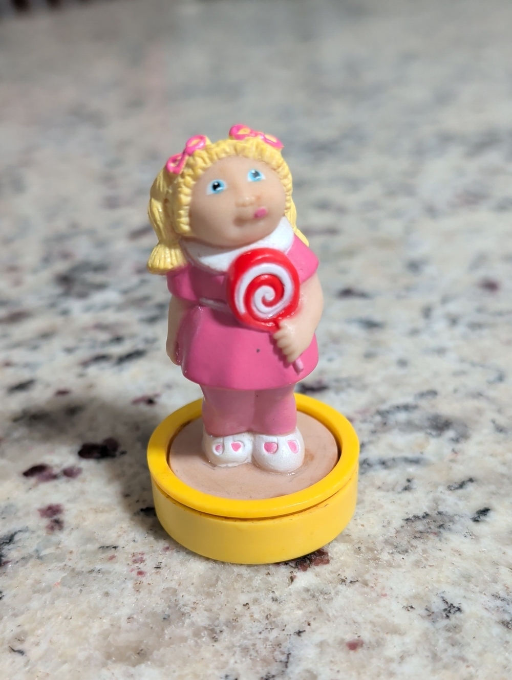 Vintage 1984 Cabbage Patch Figurine With Self Inking Stamp "Sweet Girl"